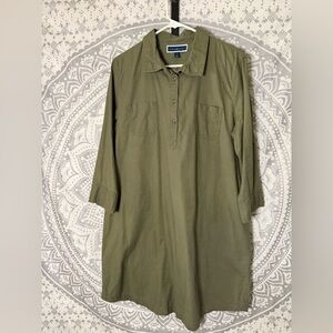 Karen Scott Olive Button Down Shirt